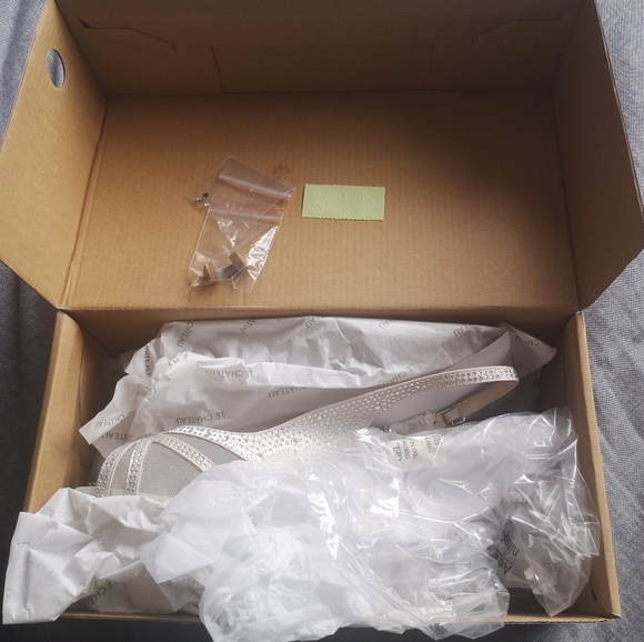 Rhinestone Peep Toes Sz10 - Picture 5 of 7